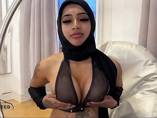 ARABIAN MUSLIM Gal WITH HIJAB Torn up Stiff BY WITH MUSCLE Stud