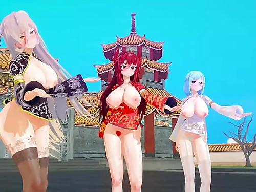 MMD virtual youtubers chinese new yr 【KKVMD】 (by 熊野ひろ)