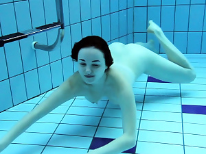 Lada Poleshuk underwater demonstrate big hooters brief hair